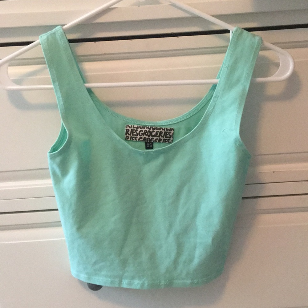 Teal crop top